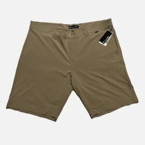 TravisMathew Golf Shorts Mens 42 Carlsbad Performance Tan Khaki 1MQ077 2LKH